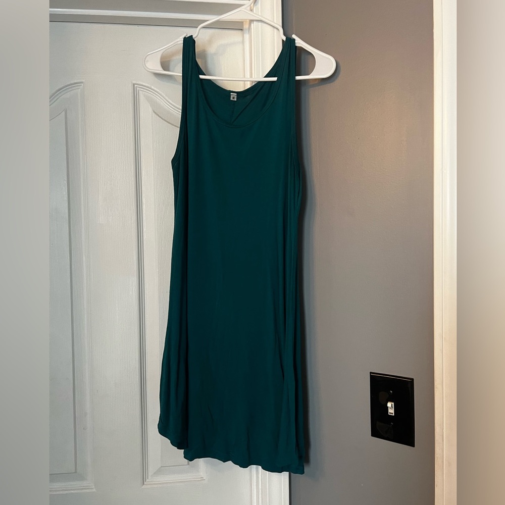 Tank dress teal green size medium